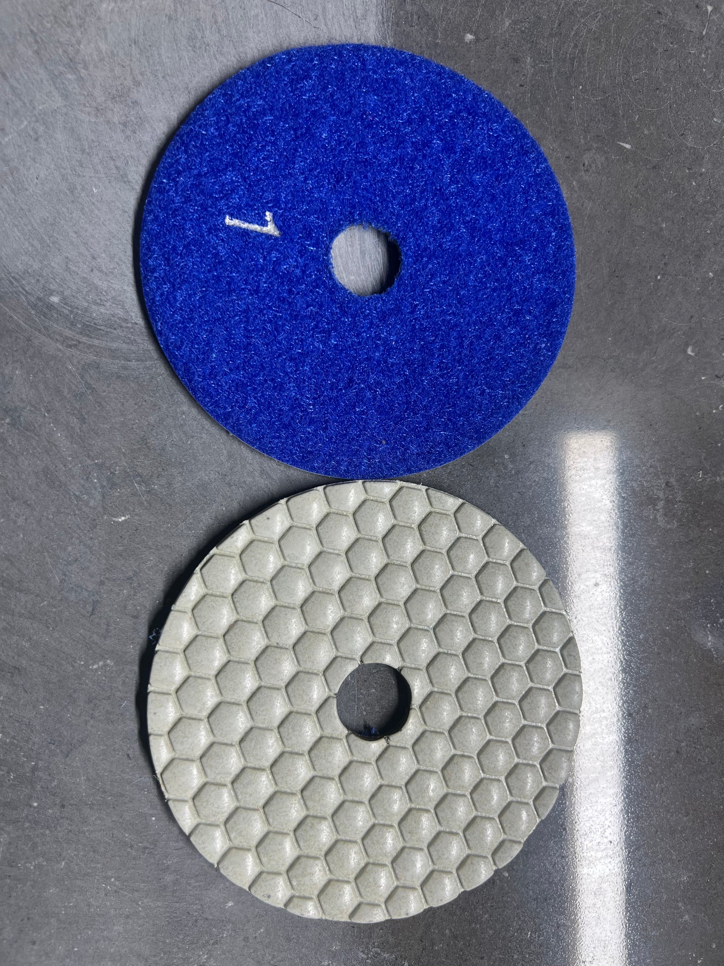 Stone polishing pad hybrid system